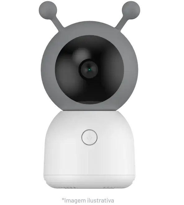 Câmera Olli Baby com design infantil para monitorar o quarto do bebê