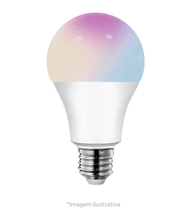 Lâmpada inteligente Olli com cores RGB e controle pelo app